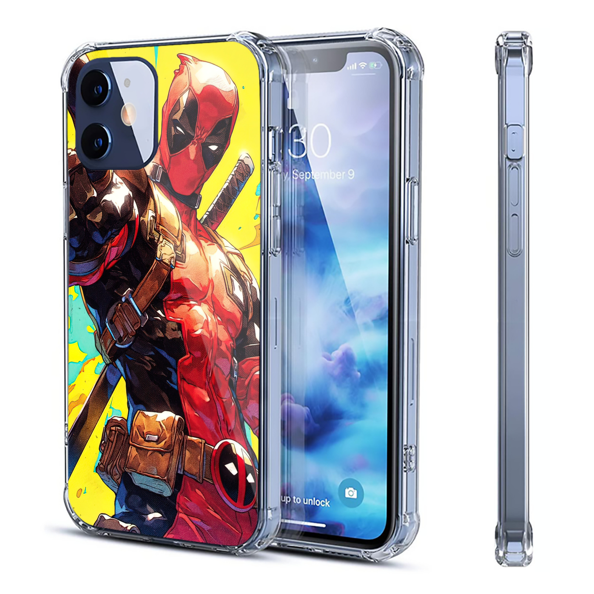 （画像用） Deadpool デッドプール 【iPhone 12シリーズ対応】透明スマホケース（クリアソフトケース）